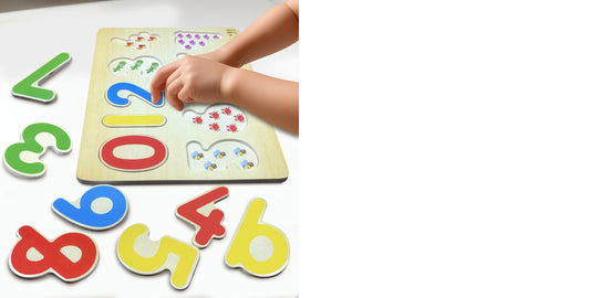 Numbers Wooden Tray Puzzle 10 Pcs