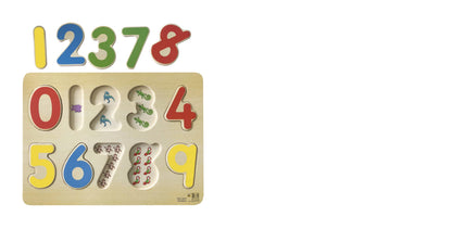 Numbers Wooden Tray Puzzle 10 Pcs