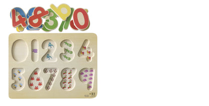 Numbers Wooden Tray Puzzle 10 Pcs