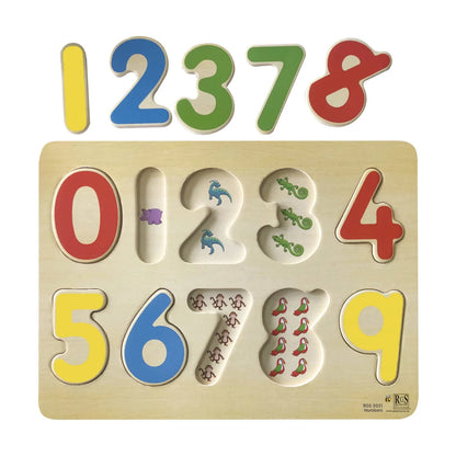 Numbers Wooden Tray Puzzle 10 Pcs