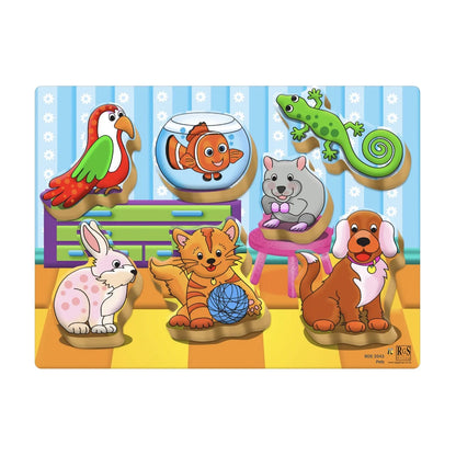 Pets Wooden Chunky Puzzle 7 Pcs