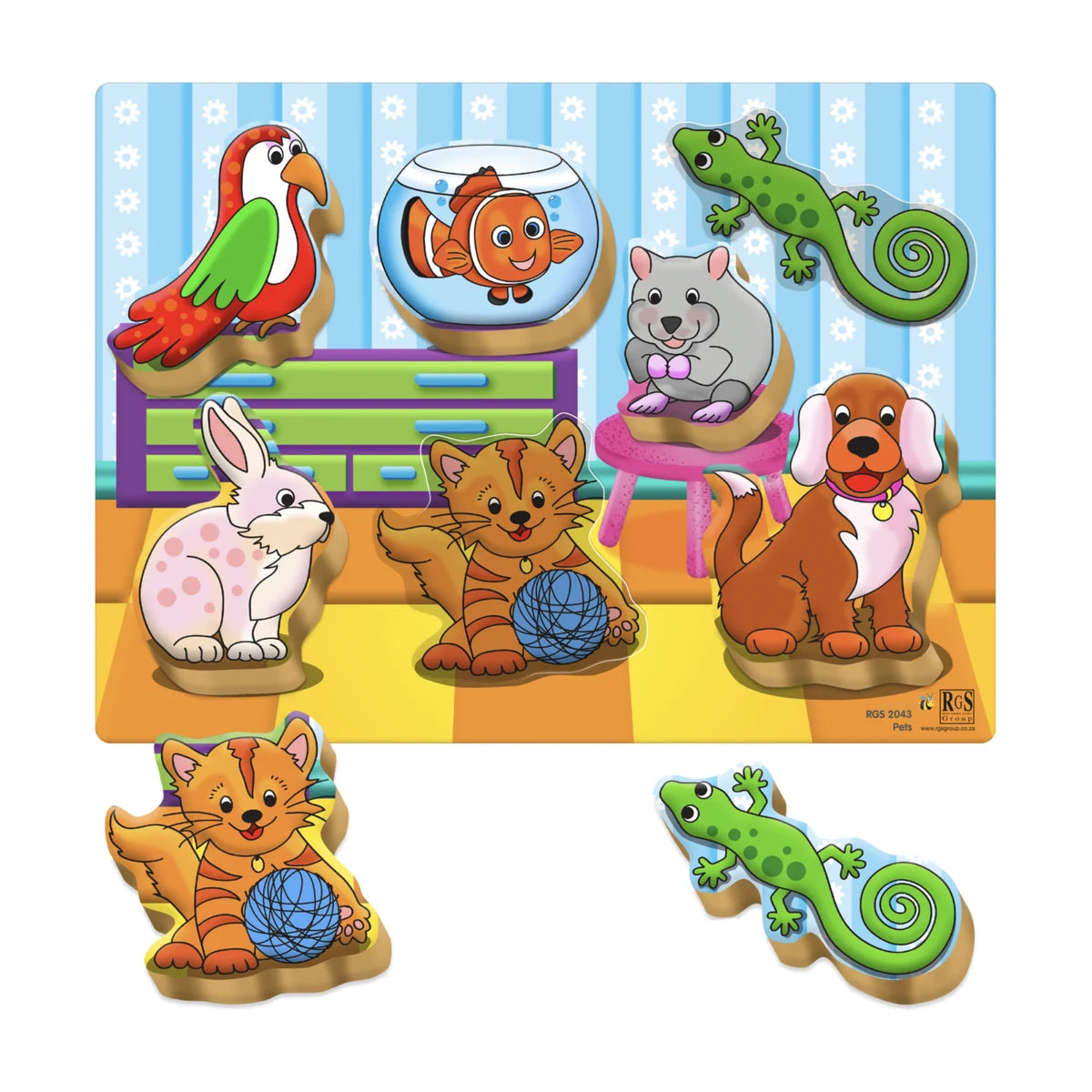Pets Wooden Chunky Puzzle 7 Pcs