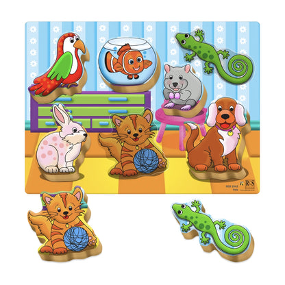 Pets Wooden Chunky Puzzle 7 Pcs