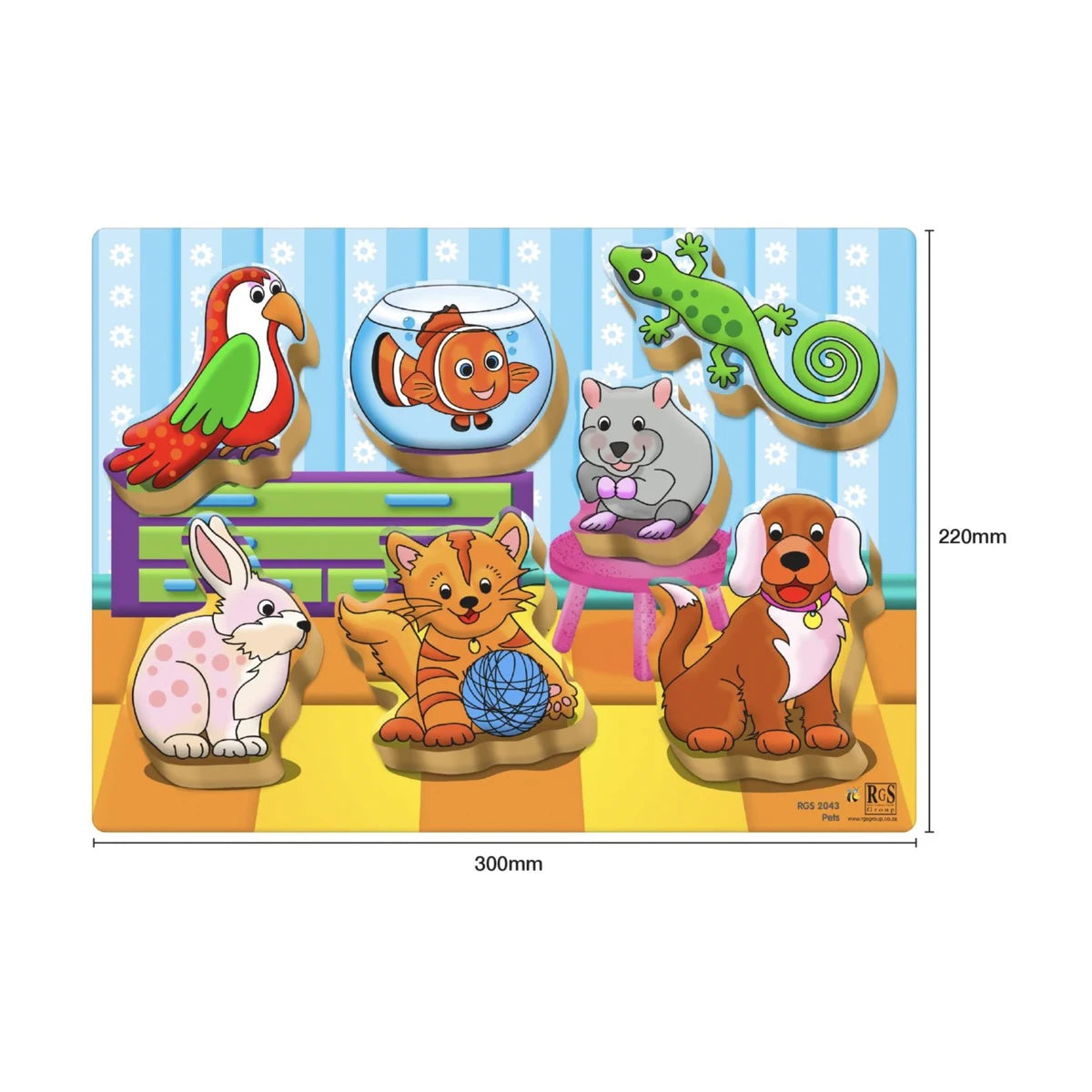 Pets Wooden Chunky Puzzle 7 Pcs