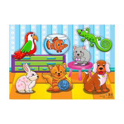 Pets Wooden Chunky Puzzle 7 Pcs