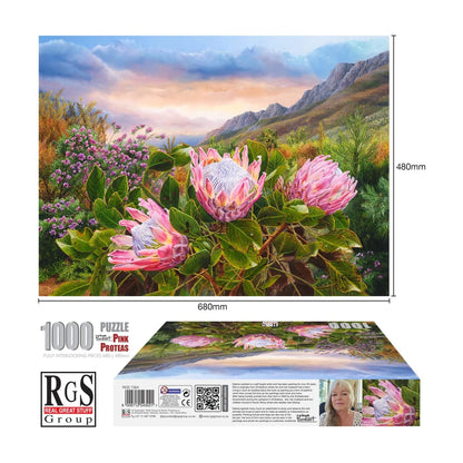 RGS Pink Proteas Jigsaw Puzzle 1000pc
