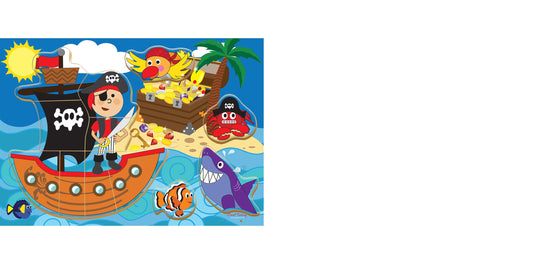 Pirate Wooden Chunky Puzzle 12 Pcs