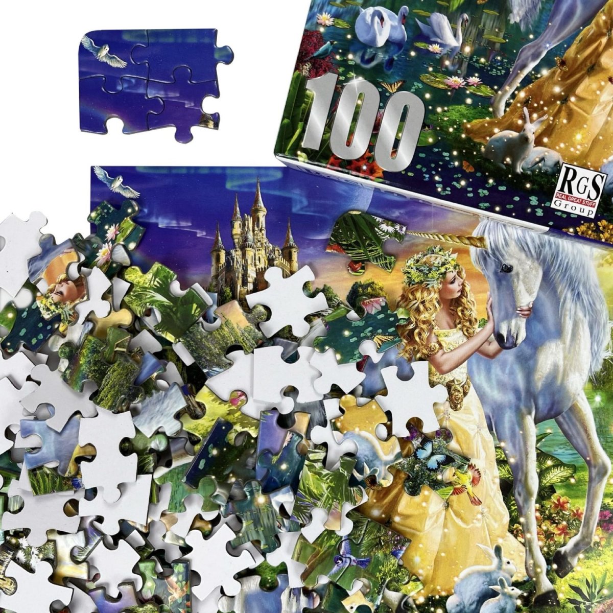 Princess and Unicorn Wooden Puzzle 100Pcs