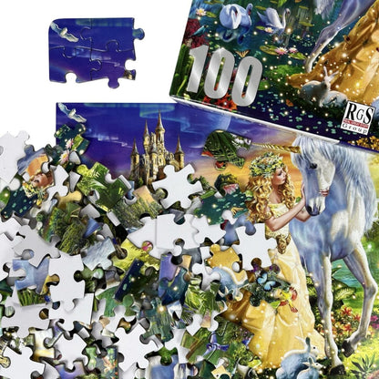Princess and Unicorn Wooden Puzzle 100Pcs