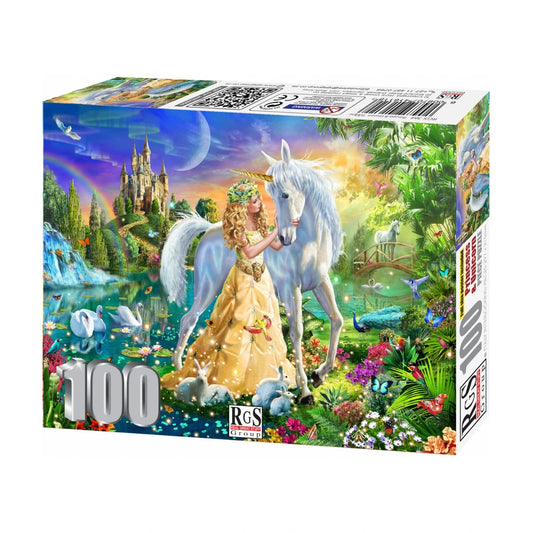 Princess and Unicorn Wooden Puzzle 100Pcs