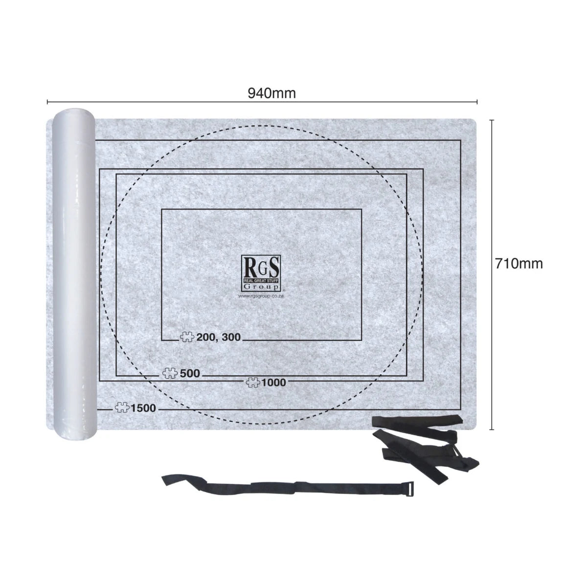 Puzzle roll-up mat size 940mm x 710mm for up to 1500-piece puzzles