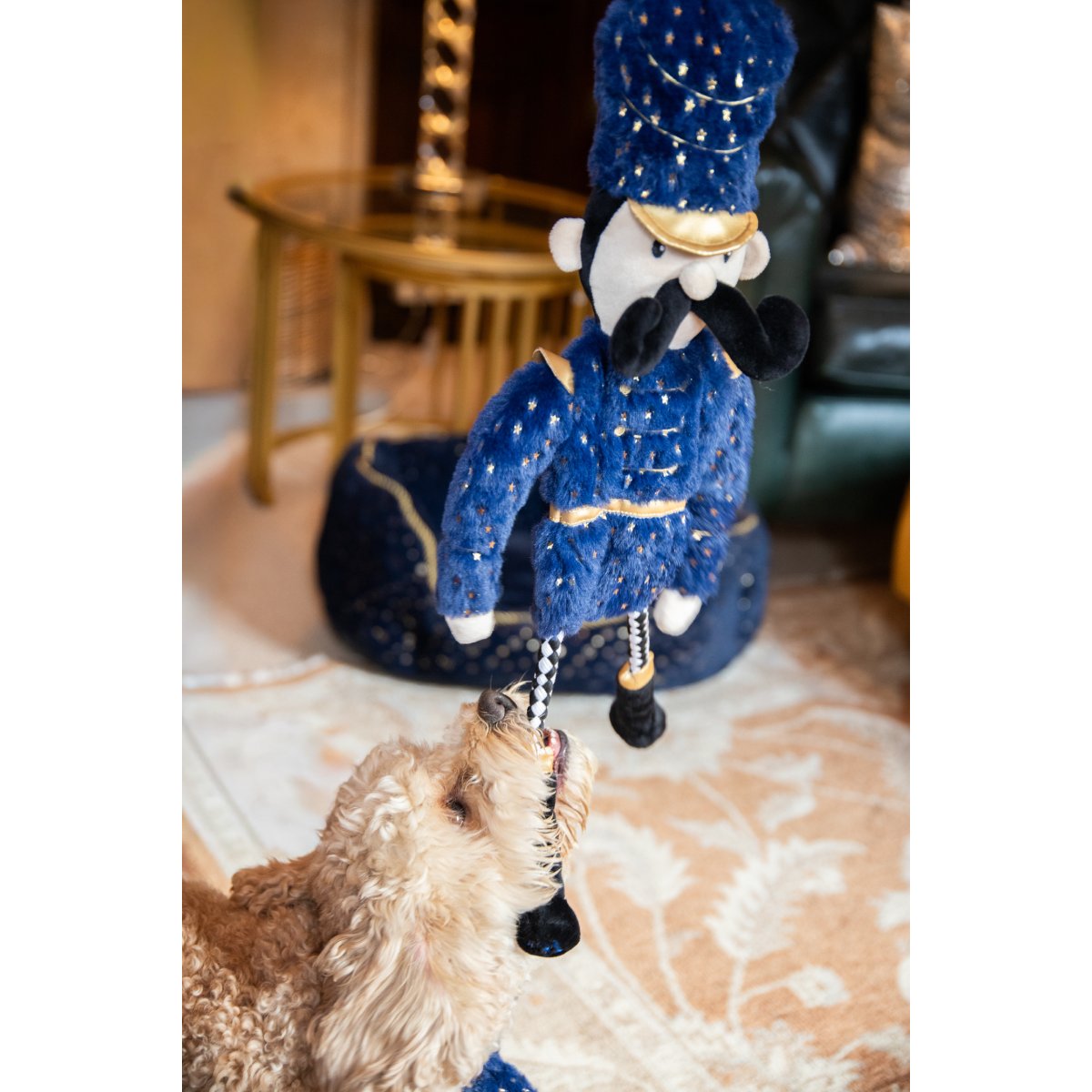 Rosewood Nermal Nutcracker Christmas Plush & Rope Dog Toy