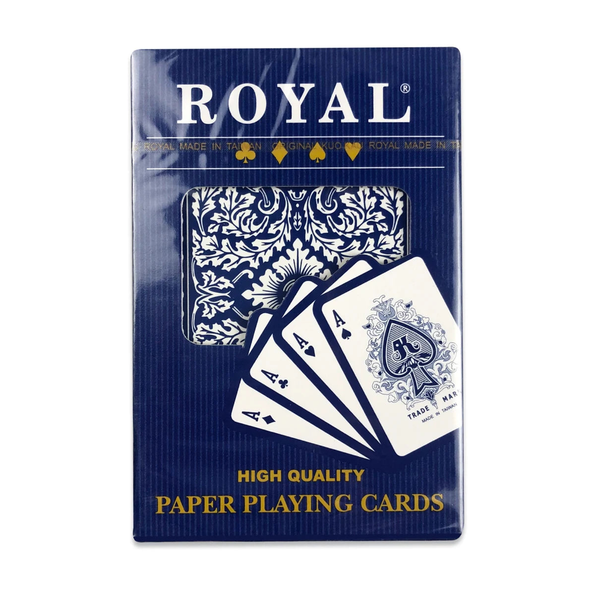 Bridge size playing cards deck in blue box, smooth shuffle durable finish