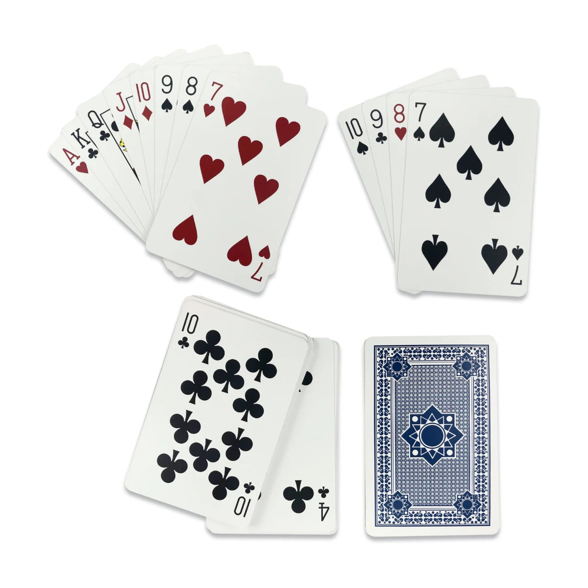 Svengali trick deck playing cards showing faces and patterned backs for magic routines