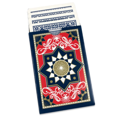 Royal Magic Svengali playing cards deck in open tuck box showing card backs, poker size