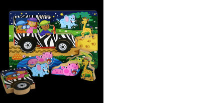 Safari Wooden Chunky Puzzle 12 Pcs