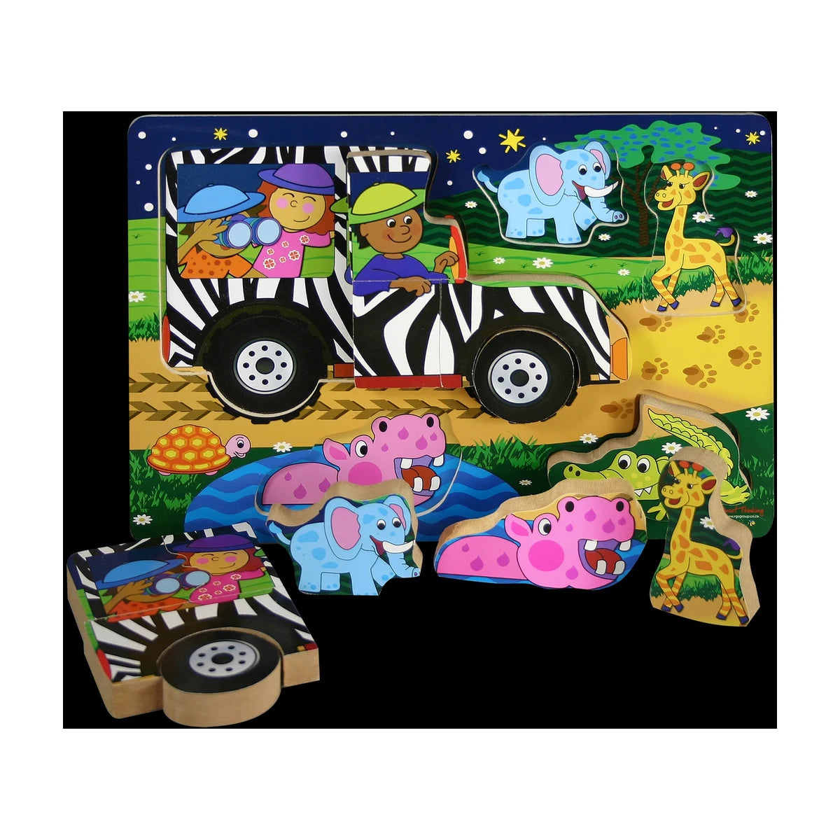 Safari Wooden Chunky Puzzle 12 Pcs