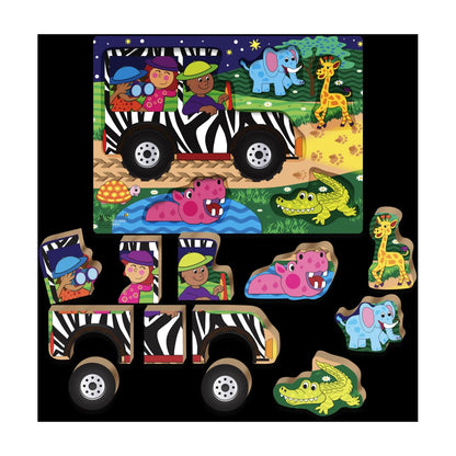 Safari Wooden Chunky Puzzle 12 Pcs