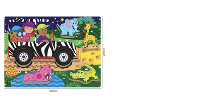Safari Wooden Chunky Puzzle 12 Pcs