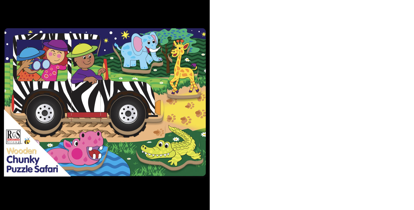 Safari Wooden Chunky Puzzle 12 Pcs