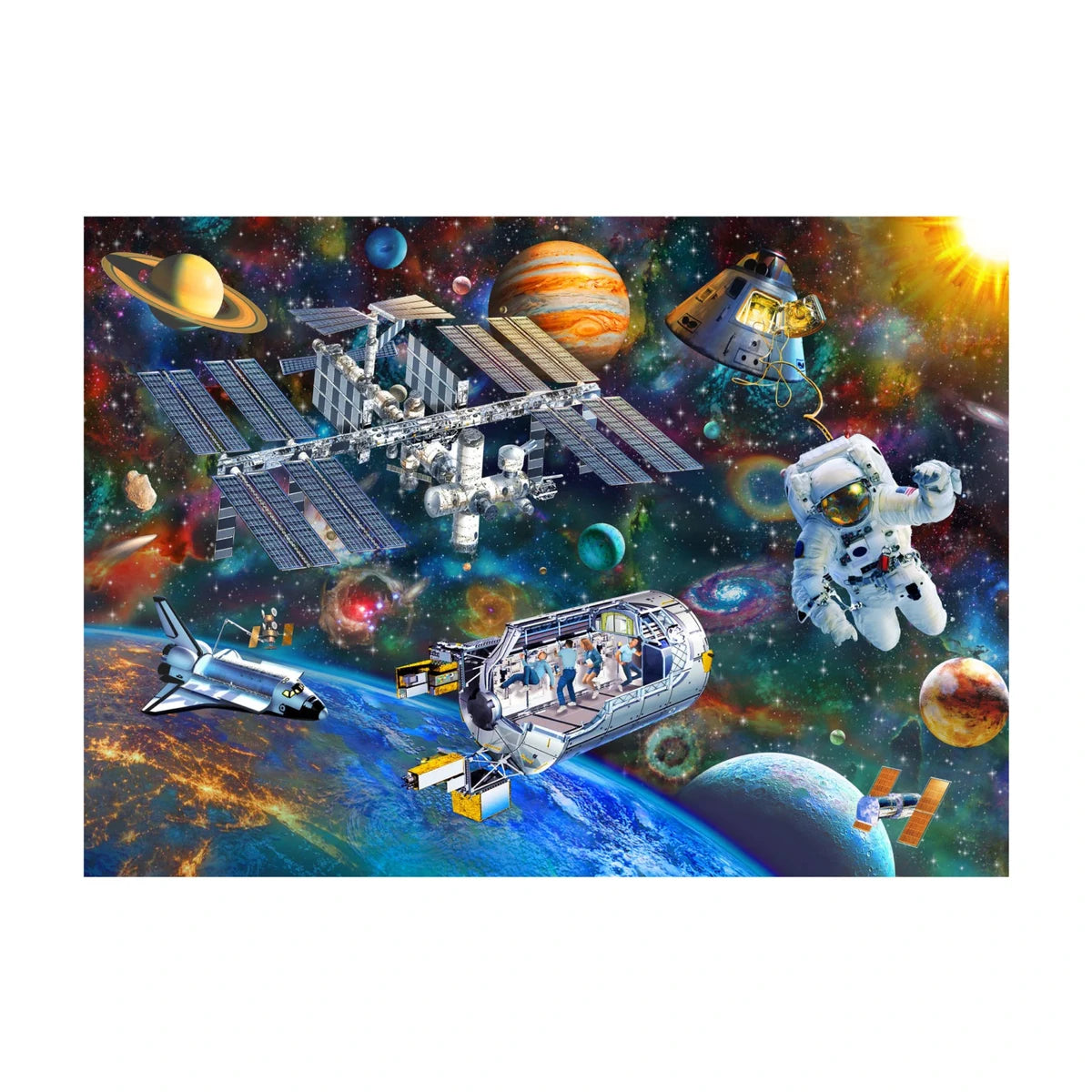 Space Station Wooden Puzzle 63Pcs