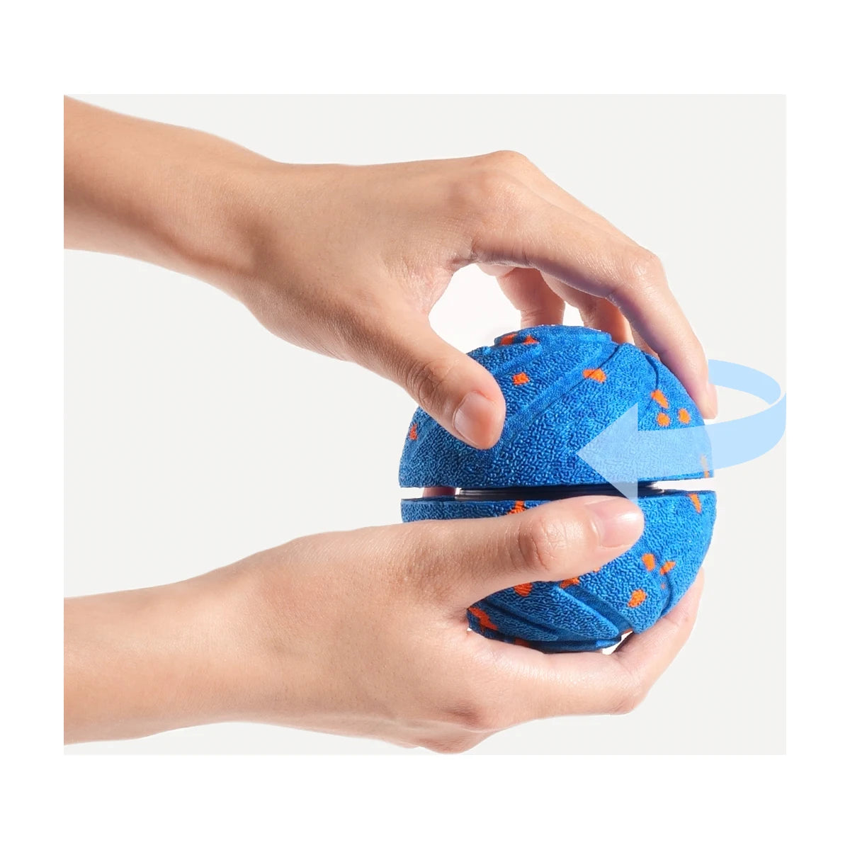 Twisting the outer shell to lock Cheerble Wicked Ball AIR closed