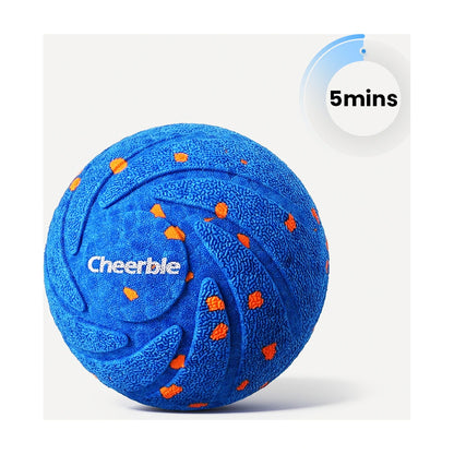 Cheerble Wicked Ball AIR showing 5 minute play indicator during interactive mode