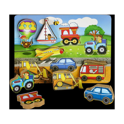 Transport Wooden Chunky Puzzle 8 Pcs