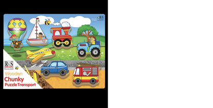 Transport Wooden Chunky Puzzle 8 Pcs