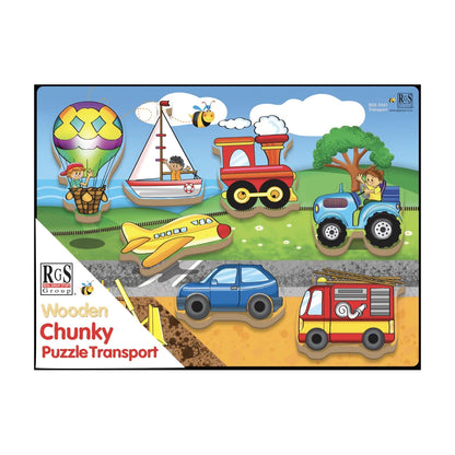 Transport Wooden Chunky Puzzle 8 Pcs