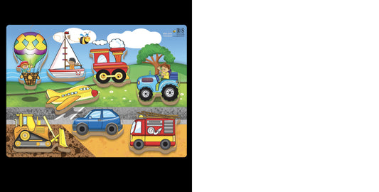Transport Wooden Chunky Puzzle 8 Pcs