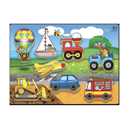 Transport Wooden Chunky Puzzle 8 Pcs
