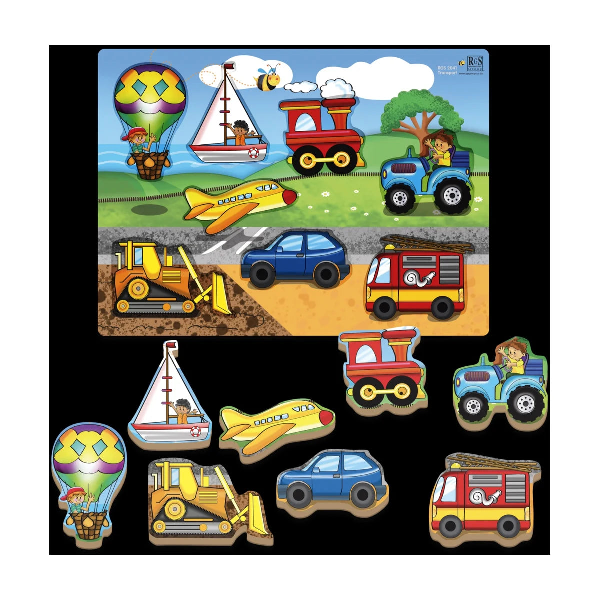 Transport Wooden Chunky Puzzle 8 Pcs