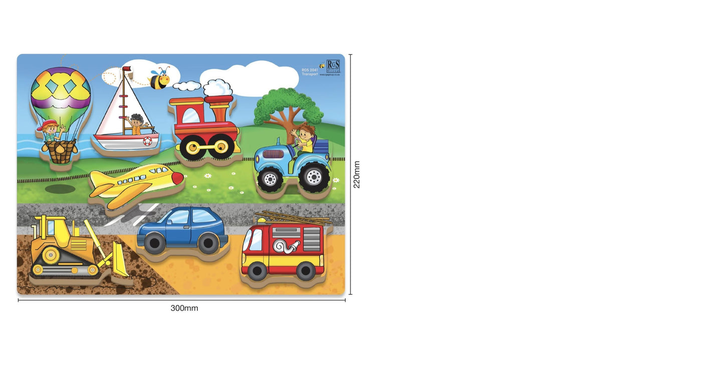 Transport Wooden Chunky Puzzle 8 Pcs