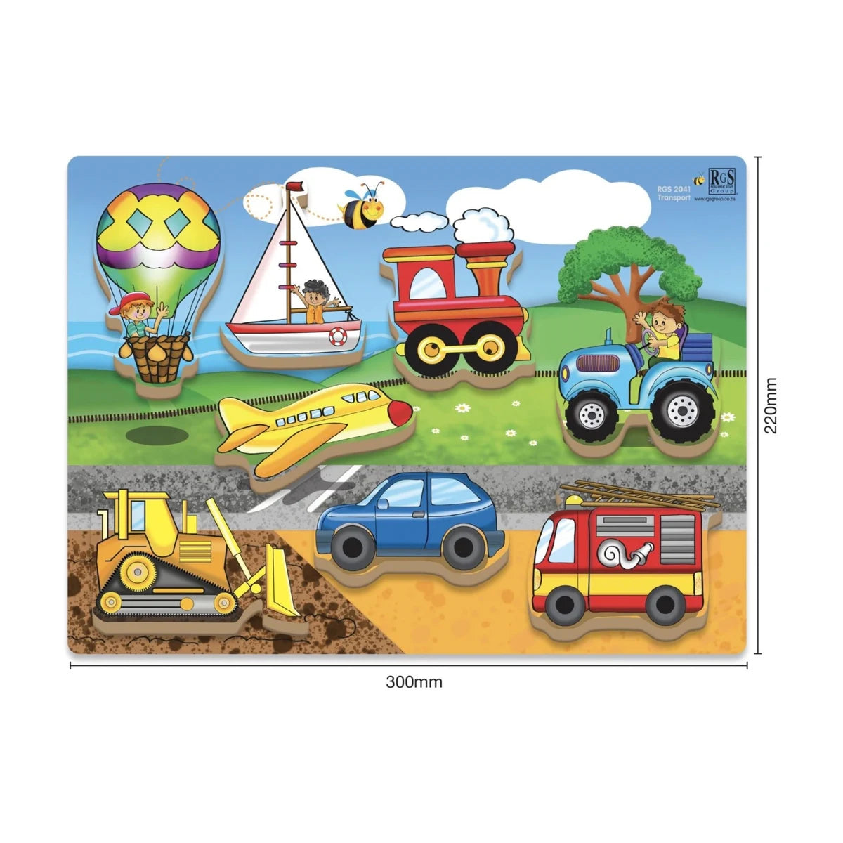 Transport Wooden Chunky Puzzle 8 Pcs