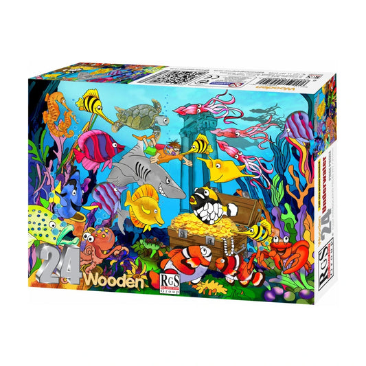 Underwater Wooden Jigsaw Puzzle 24 Pcs
