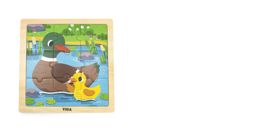 Viga Duck Wooden Puzzle 9 Pcs