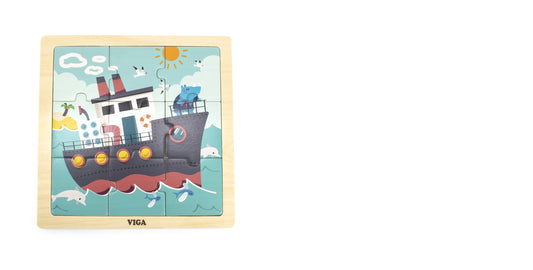 Viga Ship Wooden Puzzle 9 Pcs