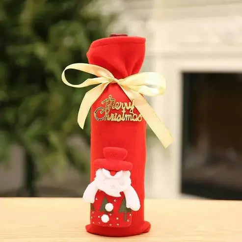 Decorative Christmas Wine Bottle Cover