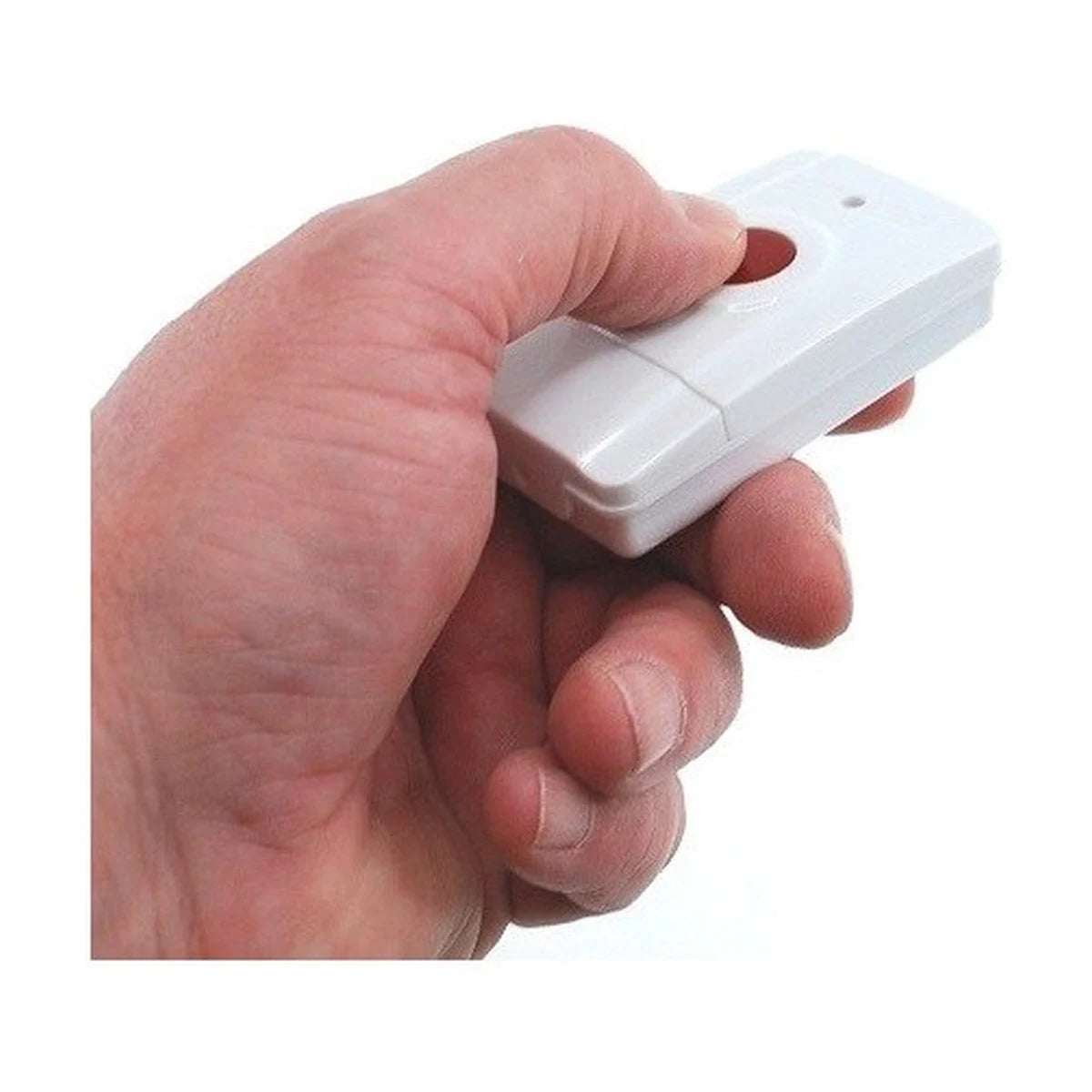 Hand holding wireless SOS panic button 433MHz emergency alarm trigger for GT10WC home security