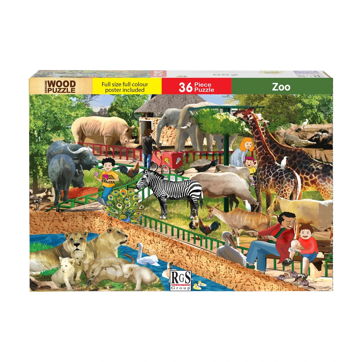 Zoo Wooden Jigsaw Puzzle 36 Pcs
