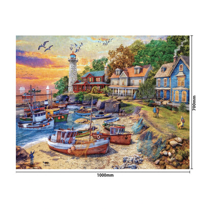 Harbour Beach 2000 piece jigsaw puzzle finished size 1000 x 700mm dimensions guide