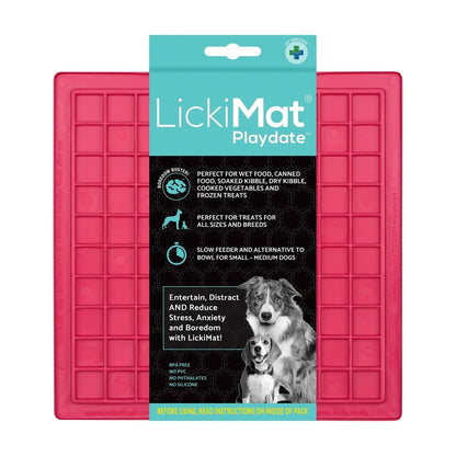 LickiMat Classic Playdate packaging pink lick mat boredom buster for dogs and cats