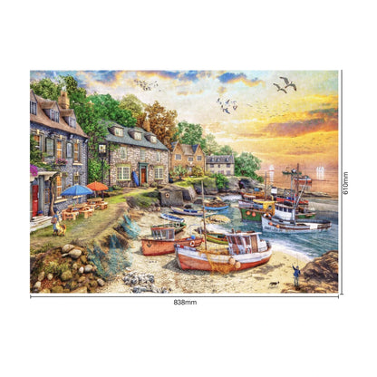 RGS English Harbour Life 1500pc puzzle finished size dimensions 838 x 610mm