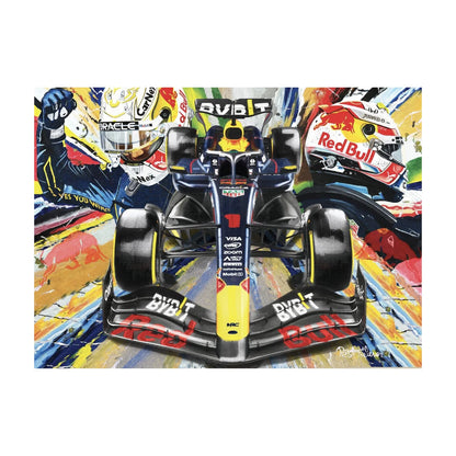 RGS Fast Lane 1500 piece jigsaw puzzle studio image featuring bold Formula 1 race car artwork