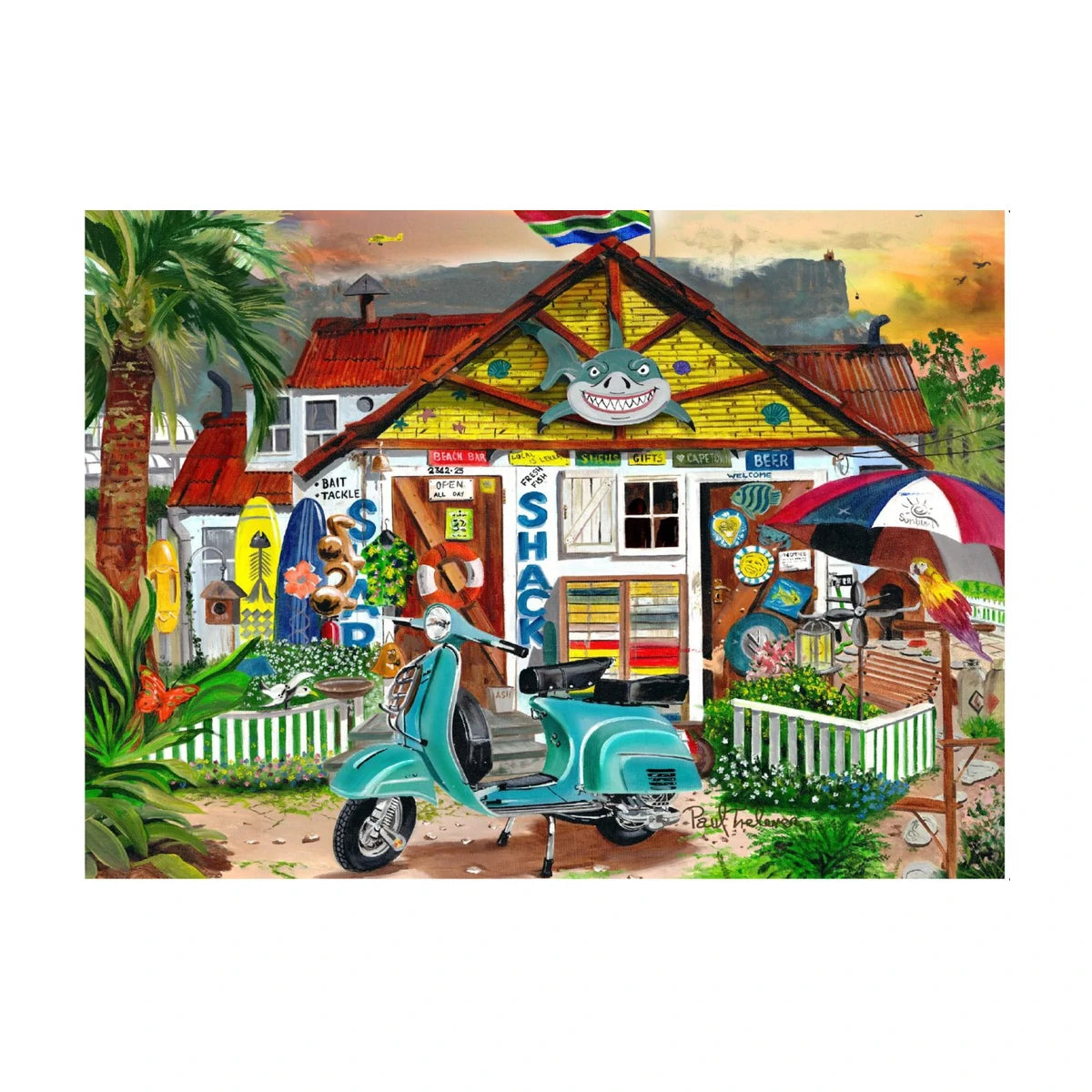 RGS The Beach Shack 1000 piece adult jigsaw puzzle artwork front view