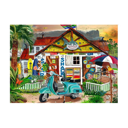 RGS The Beach Shack 1000 piece adult jigsaw puzzle artwork front view