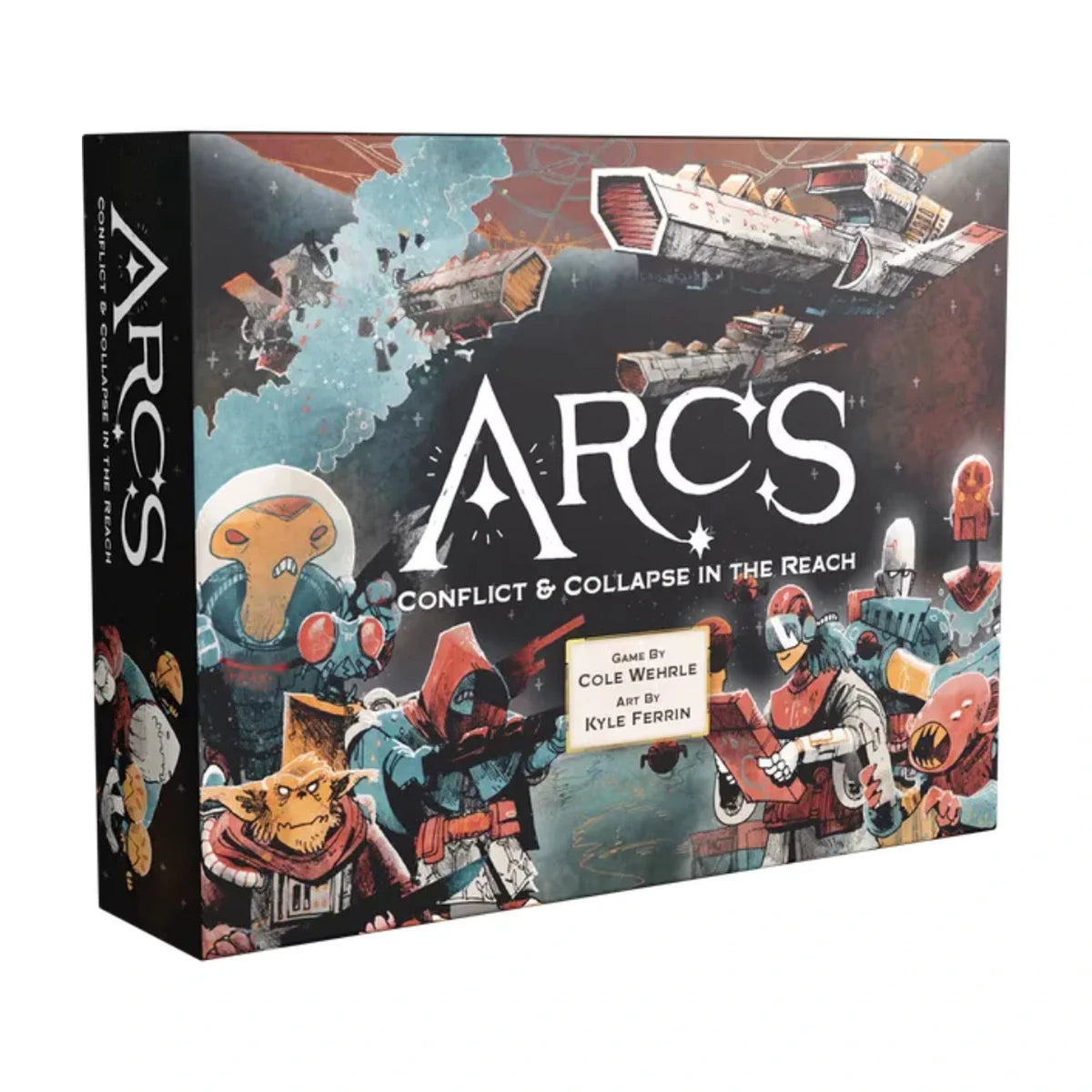Arcs sci-fi strategy board game angled box image