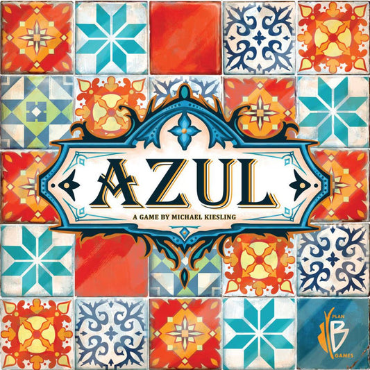 Azul family board game box front with colourful tile artwork