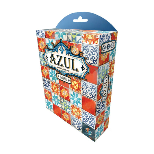 Azul Mini travel board game box angled view with compact portable design